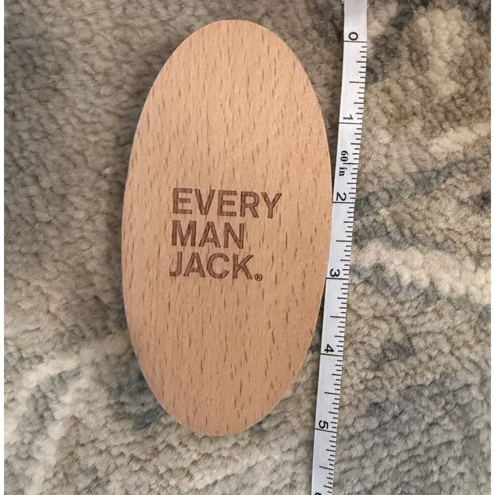 Every Man Jack Men's Beard Hair Brush with Cruelty-Free Vegan Bristles NEW